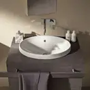 Geberit VARIFORM умывальник встраиваемый, овальной формы, 50*40см, с переливом, глазурованный снизу (500.709.01.2)