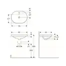 Geberit VariForm Умивальник вбудований, 60x45 см, білий (500.733.01.2)