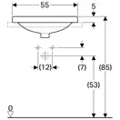 Geberit VariForm Раковина встраив. 55x40, без отверстия, белая (500.737.01.2)