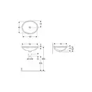 GEBERIT VARIFORM умывальник встраиваемый под столешницу, овальный, 50*40см, без отверстия, без перелива (500.755.01.2) фото 2 Aquada.com.ua