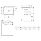Geberit VariForm Умывальник под столешницу, белый (500.761.01.2)