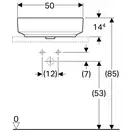 Geberit VariForm Раковина накладная, 50х40 см, белая (500.775.01.2)