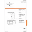 Kolo TWINS умывальник 80см, мебельный, с тонким бортом, с переливом (L51980000)