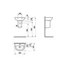 Маленькая (мини) раковина 45 х 33 см Laufen Pro (H8159520001041) фото 2 Aquada.com.ua
