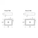 Умывальник Ravak FORMY 01 600 D без перелива (XJL01260000)