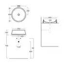 Раковина накладная на столешницу Simas Sharp Ø 50 см, чёрный матовый (SH01NM) фото 3 Aquada.com.ua