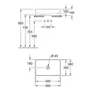 Раковина накладная на столешницу 56 х 36 см Villeroy & Boch Collaro (альпийский белый) (4A205601) фото 2 Aquada.com.ua