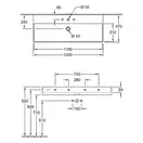 Раковина подвесная 120 х 47 см Villeroy & Boch Memento 2.0 (альпийский белый, с переливом) (4A22C501) фото 2 Aquada.com.ua