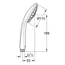 Лейка для душа Grohe Euphoria (цвет - хром), 3 вида струи (27221000) фото 3 Aquada.com.ua