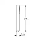Лейка для душа Grohe Euphoria Cube+ Stick (цвет - тёмный графит, матовый), 1 тип струи (27888AL0) фото 2 Aquada.com.ua