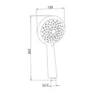 IMPRESE Душ ручной 120 мм, 1 режим, блистер (W120SL1) фото 2 Aquada.com.ua