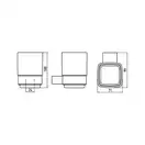 Стакан для зубных щёток подвесной Emco Loft, хром/стекло матовое (052000100) фото 2 Aquada.com.ua