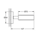 Держатель для стакана или мыльницы Grohe Essentials, тёмный графит, матовый/стекло матовое (40369AL1) фото 2 Aquada.com.ua