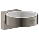 Держатель для стакана или мыльницы Grohe Selection, тёмный графит, матовый/стекло матовое (41027AL0) фото 1 Aquada.com.ua