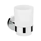 Стакан для зубных щёток Hansgrohe Logis, хром/стекло матовое, белое (41718000) фото 1 Aquada.com.ua