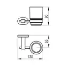 Держатель со стаканом для зубных щеток (стекло) Ravak Cnrome (X07P188) фото 3 Aquada.com.ua
