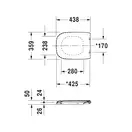 DURAVIT D-CODE сидение для унитаза, с автоматическим закрыванием, петли пластик (0067390099) фото 2 Aquada.com.ua