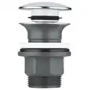 Донний клапан для раковини універсальний (з/без переливу) GROHE 40824000 автоматичний (СLICK-СLACK)
