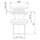 Донный клапан Pop-up Imprese Brenta (цвет - граф. хром) (ZMK091908500) фото 2 Aquada.com.ua