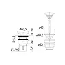Донный клапан Clic-Clac Paffoni Light (цвет - хром) (ZSCA050CR)