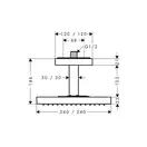 Верхний душ 240/240 1jet Axor ShowerSolutions (цвет - хром) (10929000) фото 2 Aquada.com.ua