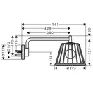 Верхний душ, поворотный Ø 275 мм Axor LampShower (цвет - матовое красное золото), 1 вид струи (26031310) фото 2 Aquada.com.ua