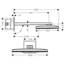 Верхний душ 460 х 300 см Axor ShowerSolutions (цвет - хром), 2 типа струи (35280000) фото 2 Aquada.com.ua