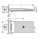 Верхний душ 580 х 250 мм Axor ShowerSolutions (цвет - полированный чёрный хром), 3 вида струи (35283330) фото 2 Aquada.com.ua
