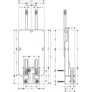 Вбудована частина Axor SHOWERSOLUTIONS для стельового верхнього душа (35363180)