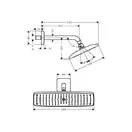 Верхний душ, с держателем 223 мм Hansgrohe Raindance E 360х190 мм (27371000) фото 4 Aquada.com.ua