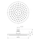 Верхний душ Imprese (цвет - хром) Ø 200 мм (S200B) фото 2 Aquada.com.ua