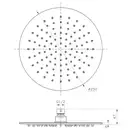 Верхний душ Imprese (цвет - хром) Ø 250 мм (S250SS6) фото 2 Aquada.com.ua
