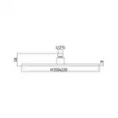 Верхний душ Paffoni BERRY KIN 350 х 220 х h8 мм (ZSOF080CR) фото 2 Aquada.com.ua