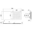 Верхний душ Paffoni SLIM 500 x 220 x h2 мм, хром (ZSOF117CR) фото 3 Aquada.com.ua