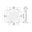 Верхний душ Paffoni BOSTON “Quadro ” 500 х 500 мм (ZSOF301CR) фото 2 Aquada.com.ua