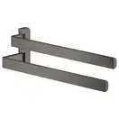 Двойной полотенцедержатель 409 мм Axor Universal Accessories, матовый чёрный хром (42821340) фото 1 Aquada.com.ua