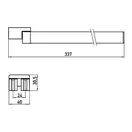 Полотенцедержатель двойной, поворотный 310 мм Emco Loft Black, чёрный матовый (055013331) фото 2 Aquada.com.ua