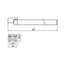 Полотенцедержатель двойной, поворотный 410 мм Emco Loft Black, чёрный матовый (055013341) фото 2 Aquada.com.ua