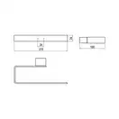 Полотенцедержатель 210 мм Emco Loft Black, чёрный матовый (055513300) фото 2 Aquada.com.ua