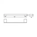 Полотенцедержатель 342 мм Emco Loft Black, чёрный матовый (057013330) фото 2 Aquada.com.ua