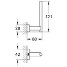 Тримач для запасного рулону туалетного паперу Grohe Essentials Cube New (40623001)
