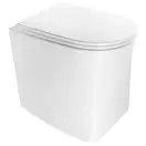 Унитаз пристенный, напольный NoRim (безободковый) AXA DP, с сиденьем Soft Close Slim (8401401+AF8401) фото 1 Aquada.com.ua