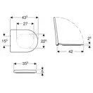 Geberit унитаз напольный Rimfree (безободковый), с сиденьем Soft Close (500.602.01.2+500.605.01.2) фото 5 Aquada.com.ua