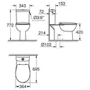 Унитаз наполный Grohe Bau Ceramic, безоободковый с сиденьем Soft Close и бачком (39346000) фото 2 Aquada.com.ua
