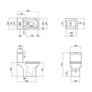 Унітаз-компакт Qtap Missel з сідінням Soft-close QT0222599W (QT0222599W) фото 2 Aquada.com.ua