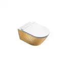 Унитаз подвесной Newflush (безободковый) Catalano Gold & Silver с сиденьем Soft Close (1VS55RZEBO+5SCSTP000) фото 1 Aquada.com.ua