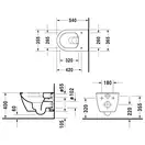 Унитаз подвесной Duravit Viu Rimless (безободковый) SensoWash® Slim (2511590000+611600002000300) фото 5 Aquada.com.ua