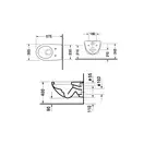 Подвесной унитаз Duravit Architec, с крышкой SoftClose (2546090064+0069690000) фото 5 Aquada.com.ua