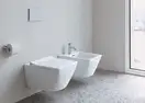 Унитаз подвесной компакт Duravit Viu Rimless (безободковый), с сиденьем Soft Close (2573090000+0021290000) фото 3 Aquada.com.ua