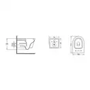 Унітаз підвісний Qtap Swan безобідковий з сідінням Slim Soft-close QT16335178W (QT16335178W) фото 2 Aquada.com.ua